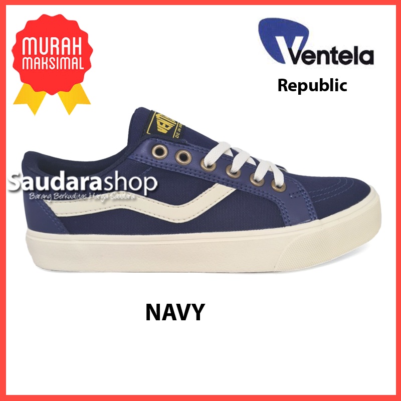 Ventela Republic Navy LC / Sepatu Ventela Republic Navy Low