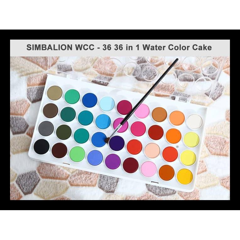 

STOK BARU SIMBALION WATER COLOR CAKE WCC 36 PERALATAN MELUKIS MURAH