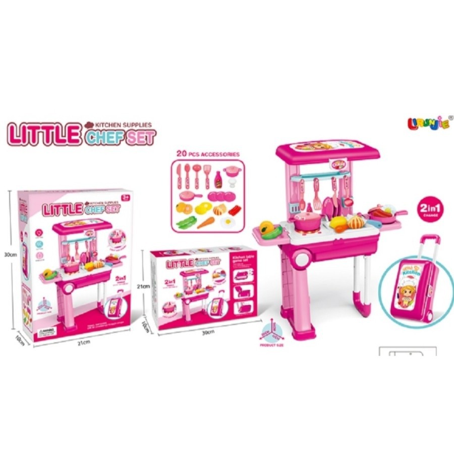 R&M Toys Kado Mainan Anak Perempuan Little Chef Kitchen Set 2 in 1