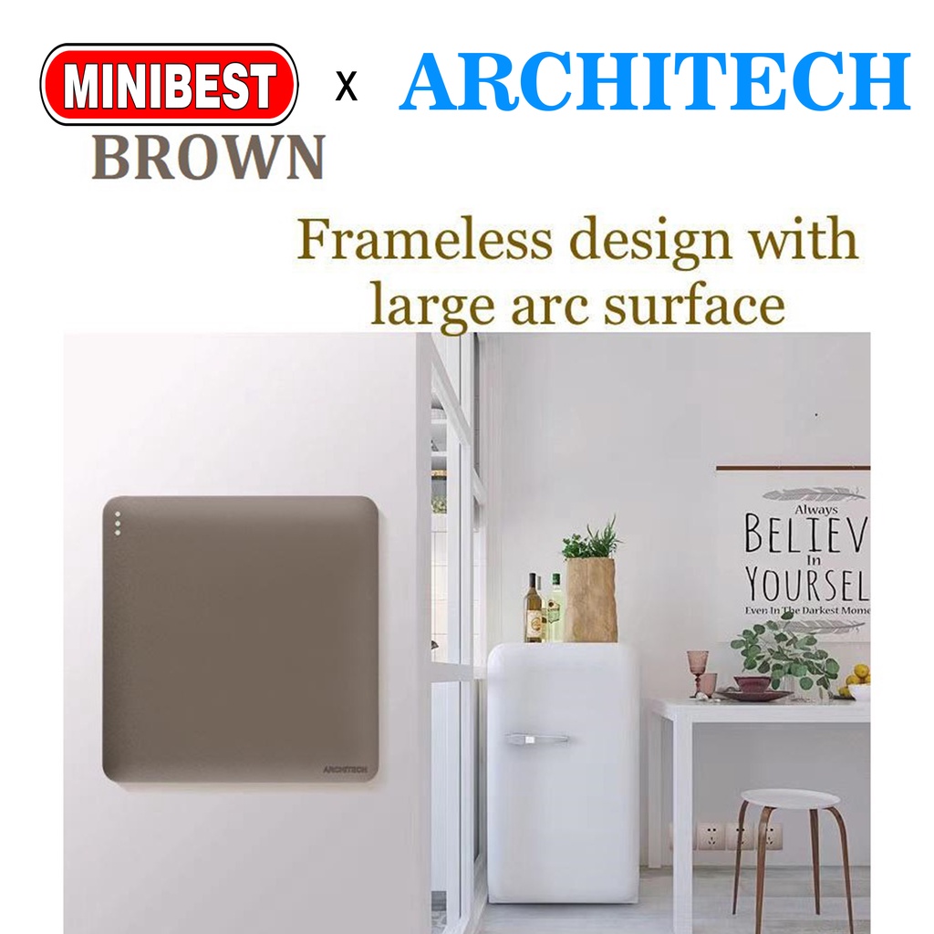 [MB] ARCHITECH STOP KONTAK SAKLAR INFINITY BROWN A63 ARCHITECH / SAKLAR RUMAH/ SAKLAR HOTEL