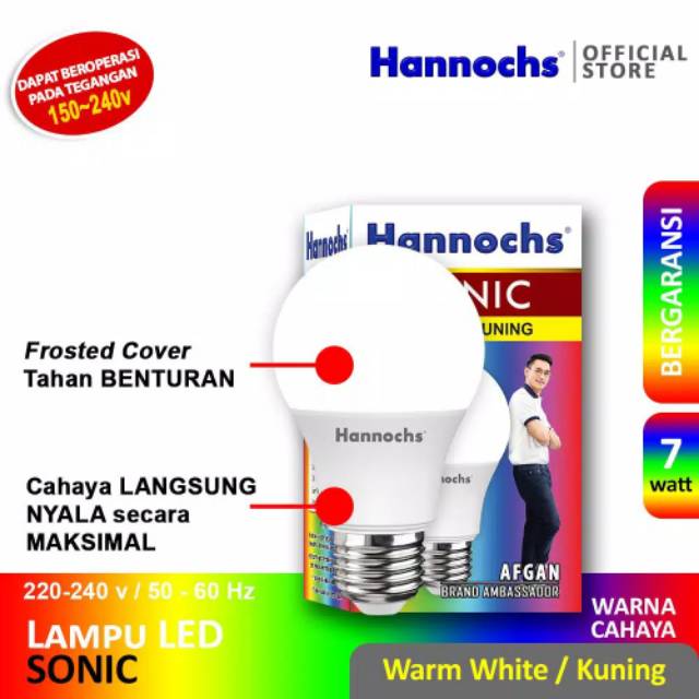 Lampu LED Hannochs Sonic 7w Cahaya Kuning