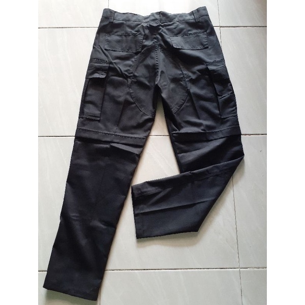 Celana alpin hitam | Celana punk | cargo panjang kempol