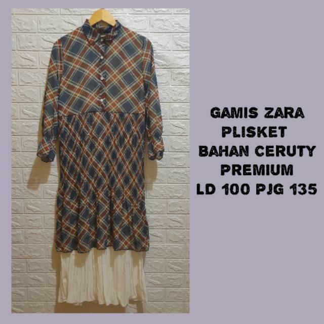 Gamis ZARA Plisket / Gamis prisket  / Gamis Plisket / Gamis Import / Gamis Bkk / gamis ceruty