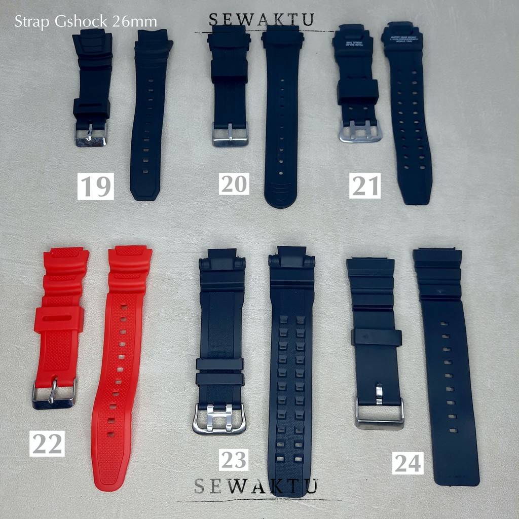 STRAP TALI JAM TANGAN GSHOCK UKURAN BEND 26MM NO 19-27
