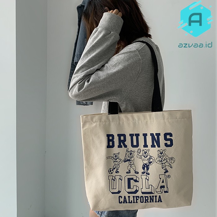 TOTEBAG Besar BRUINS / Tote Bag BRUINS UCLA / Tas Sekolah Kuliah Tas Laptop