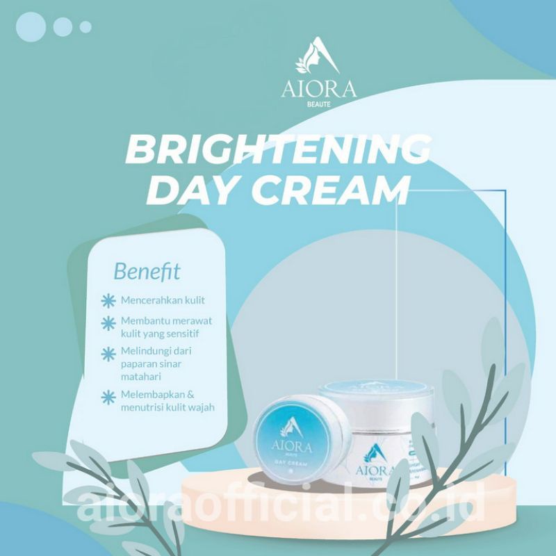 (Free Gift) Day Cream Aiora Beaute Original Brightening (kemasan baru) & Acne