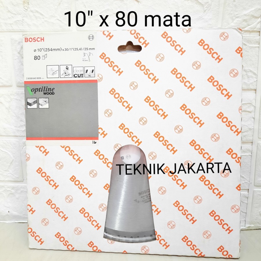 Mata gergaji kayu 10" 80 mata Circular saw Bosch