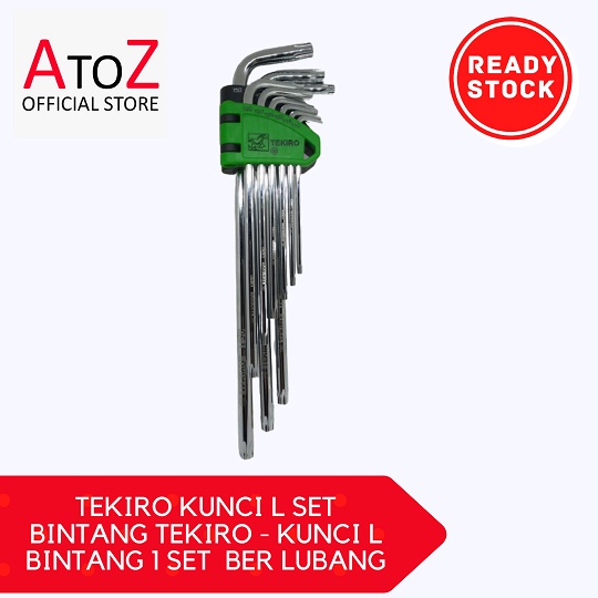 TEKIRO KUNCI L SET BINTANG TEKIRO - KUNCI L BINTANG 1 SET  BER LUBANG