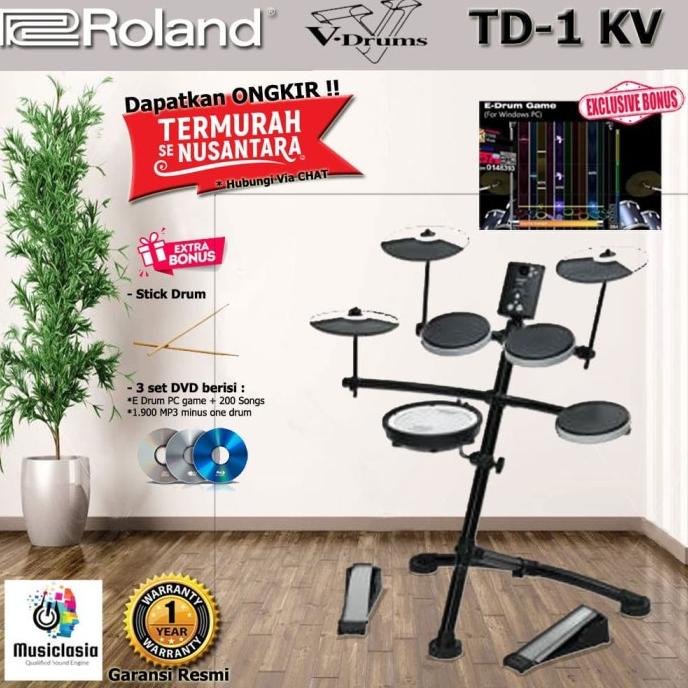 Drum Elektrik Roland Td1Kv / Td 1Kv / Td1 Kv / Td-1Kv / Td1-Kv Vdrums