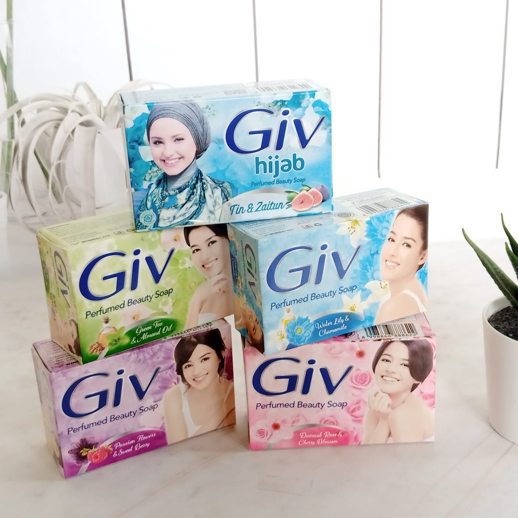 Giv Skin Care Soap 76gr (Greentea/Rose//Lily/Tin&amp;Zaitun/Ungu)