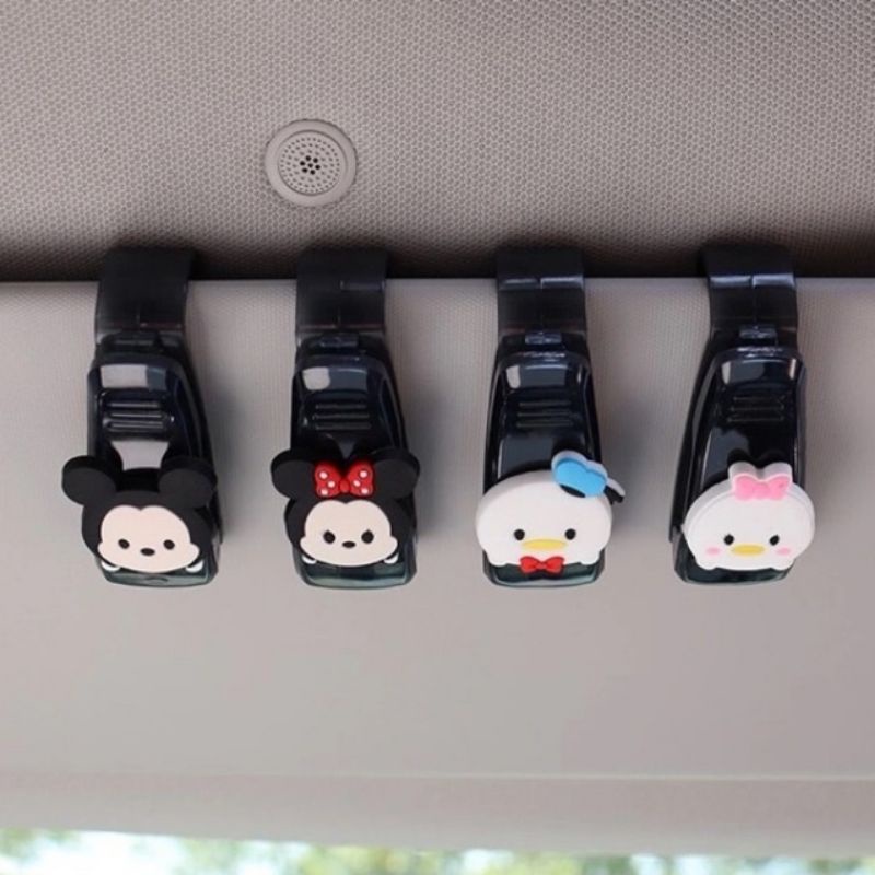 0jepitan kacamata mobil mickey minnie boneka minnie mickey bunga Penjepit Kacamata Sun Visor Clip Jepitan Mobil Kacamata Etoll Kartu