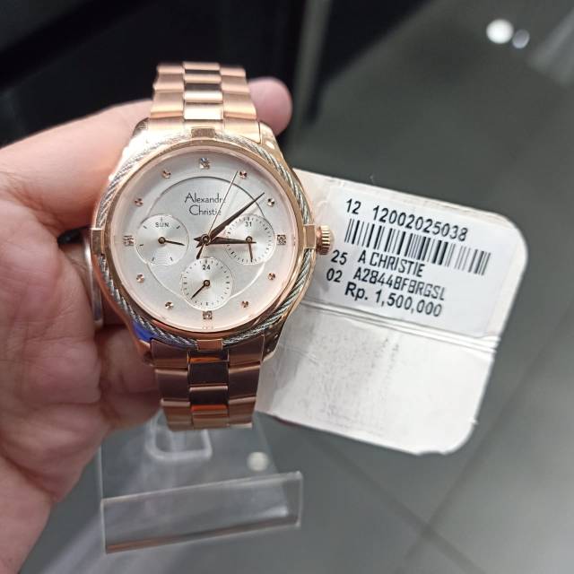 JAM TANGAN WANITA ALEXANDRE CHRISTIE 2844 AC2844 ROSEGOLD