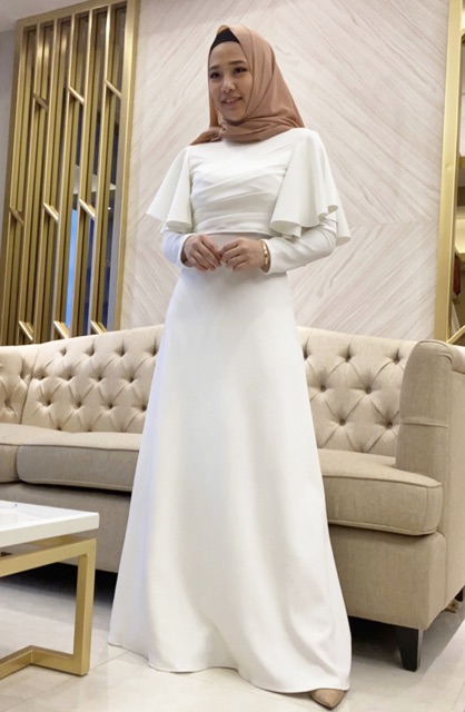 Vanesha Margaretta - 734 /longdress maxi scuba / baju pesta scuba / dress pesta hijab