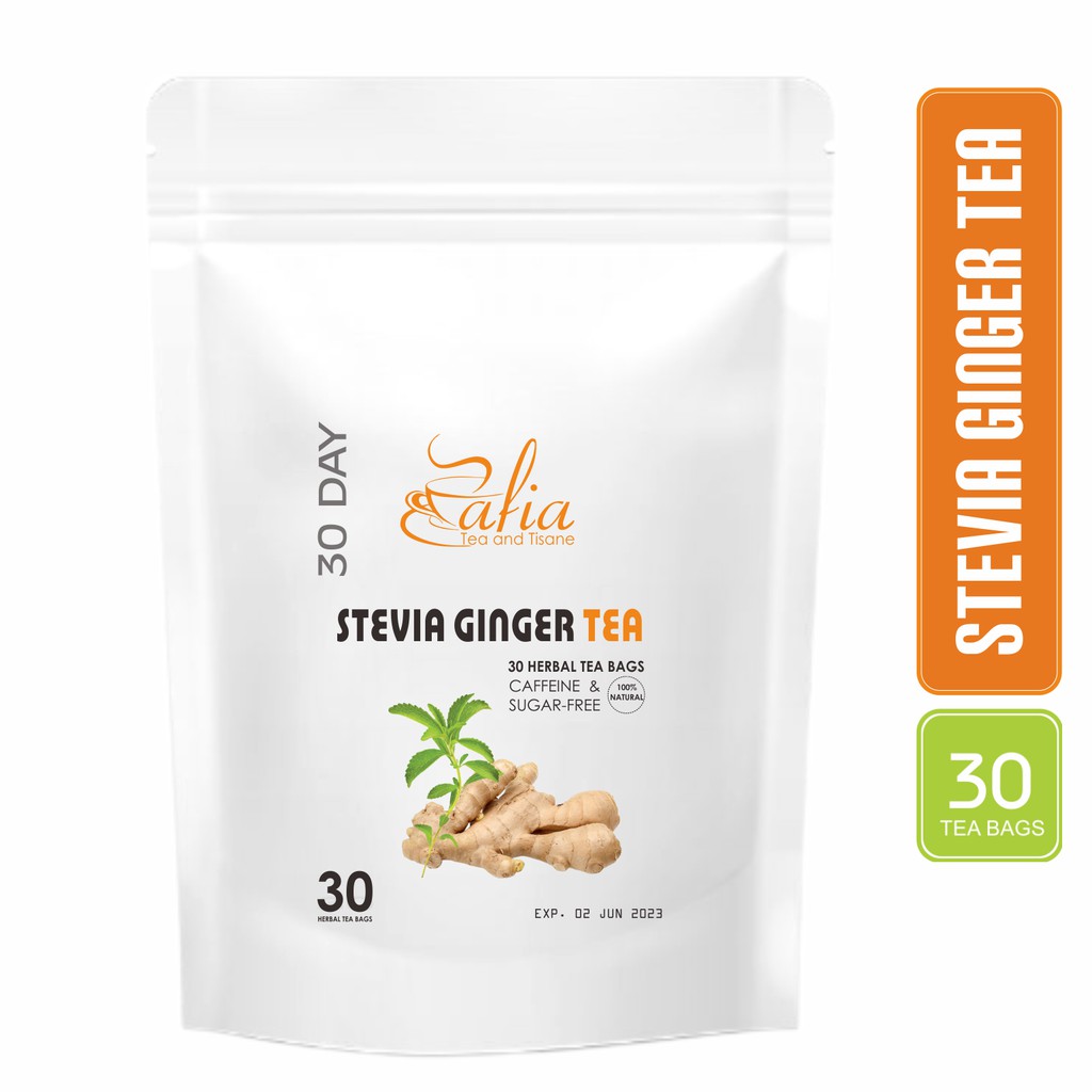 

Stevia Ginger Tea : Teh Daun Stevia plus Jahe (30 Tea Bag)