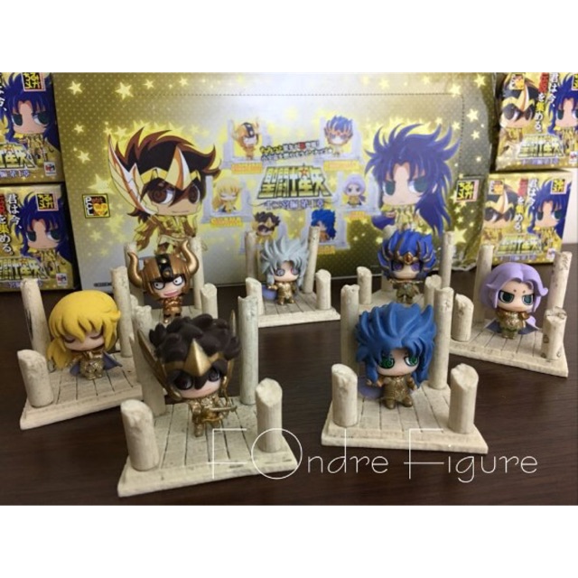 PETIT CHARA LAND SAINT SEIYA SAIYA TWELVE GOLDEN TEMPLES SCM EX GOLD CANCER TAURUS ACTION FIGURE KWS