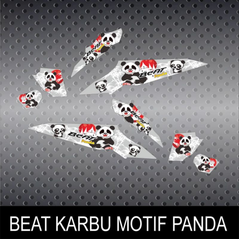 STIKER STRIPING VARIASI HONDA BEAT KARBU MOTIF PANDA