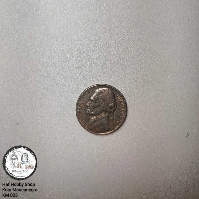 Koin Kuno Five Cents 5 Cent USA Tahun 1984 D