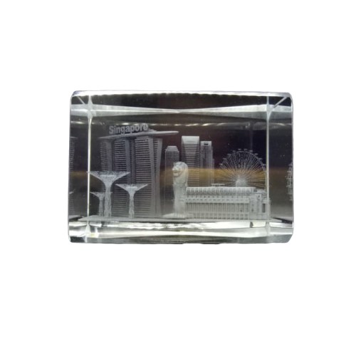 Pajangan Kaca Singapura Singapore Cenderamata Souvenir oleh oleh - N.1235