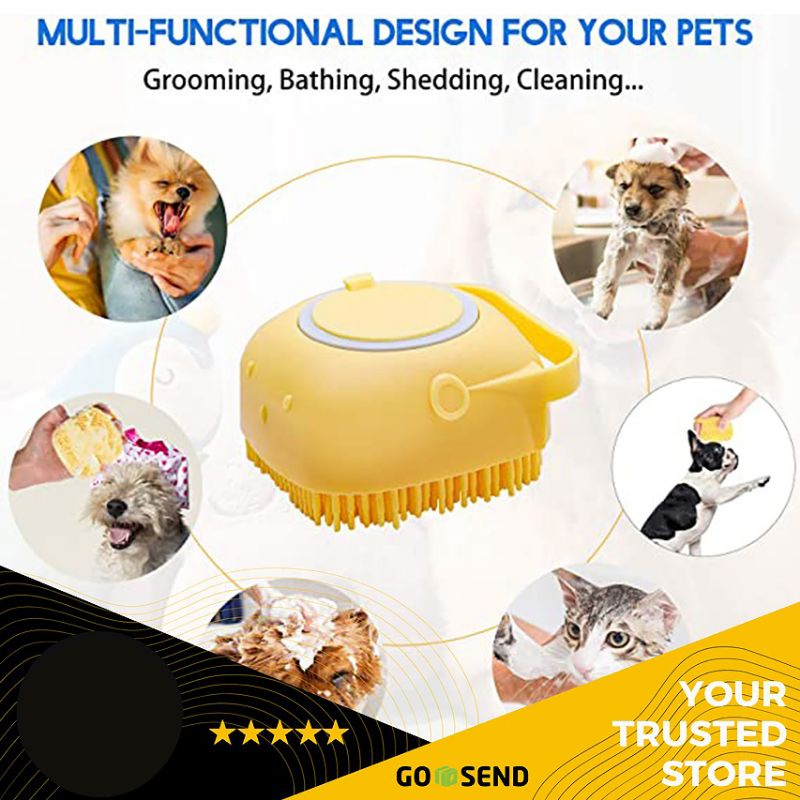 SISIR OTOMATIS - Pet Grooming Brush Sisir Shampo Mandi Grooming Kucing Anjing Refill Otomatis