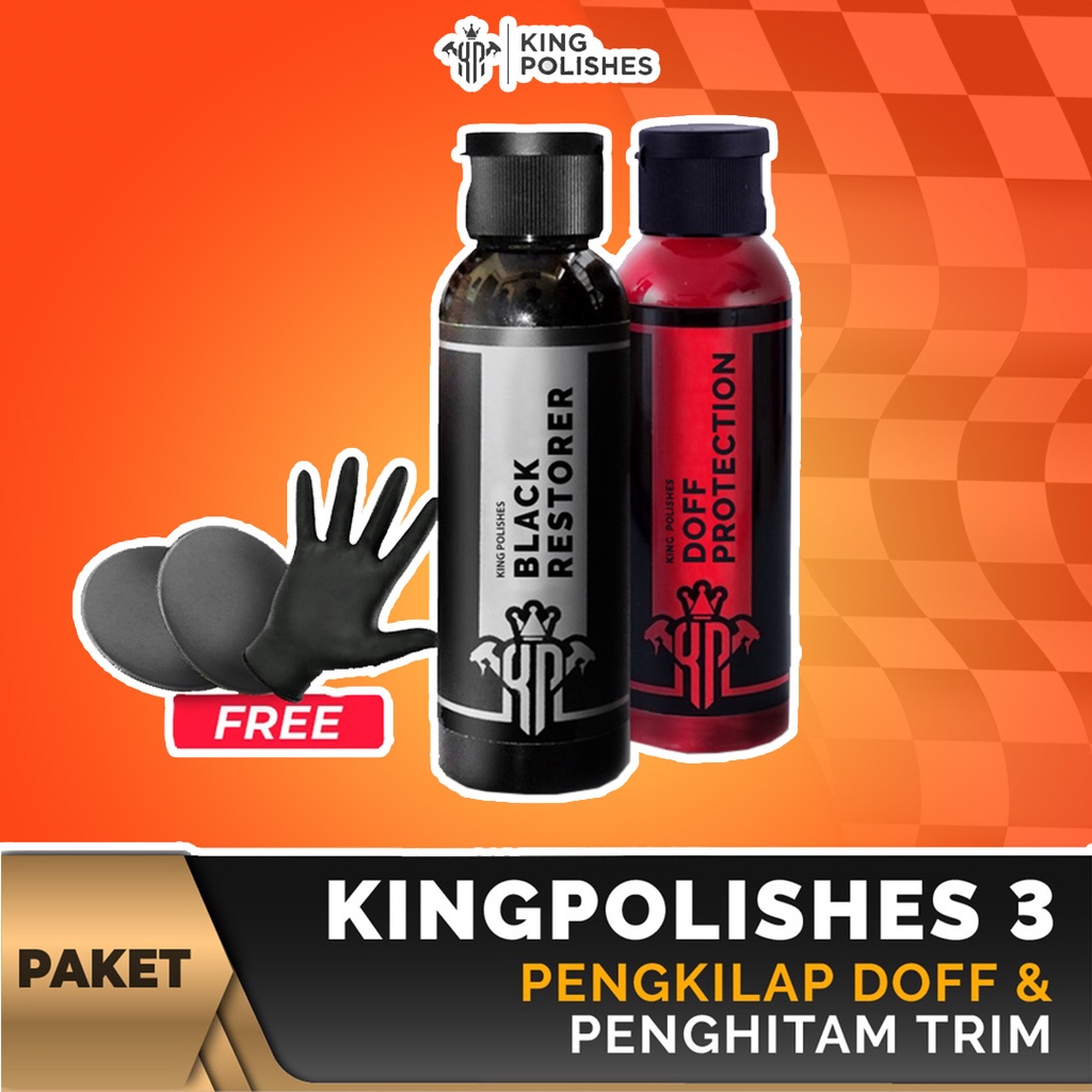 Trim Restorer Obat Penghitam Plastik Mobil not Silikon With Doff Protection [BLACK DOFF 2 IN 1]