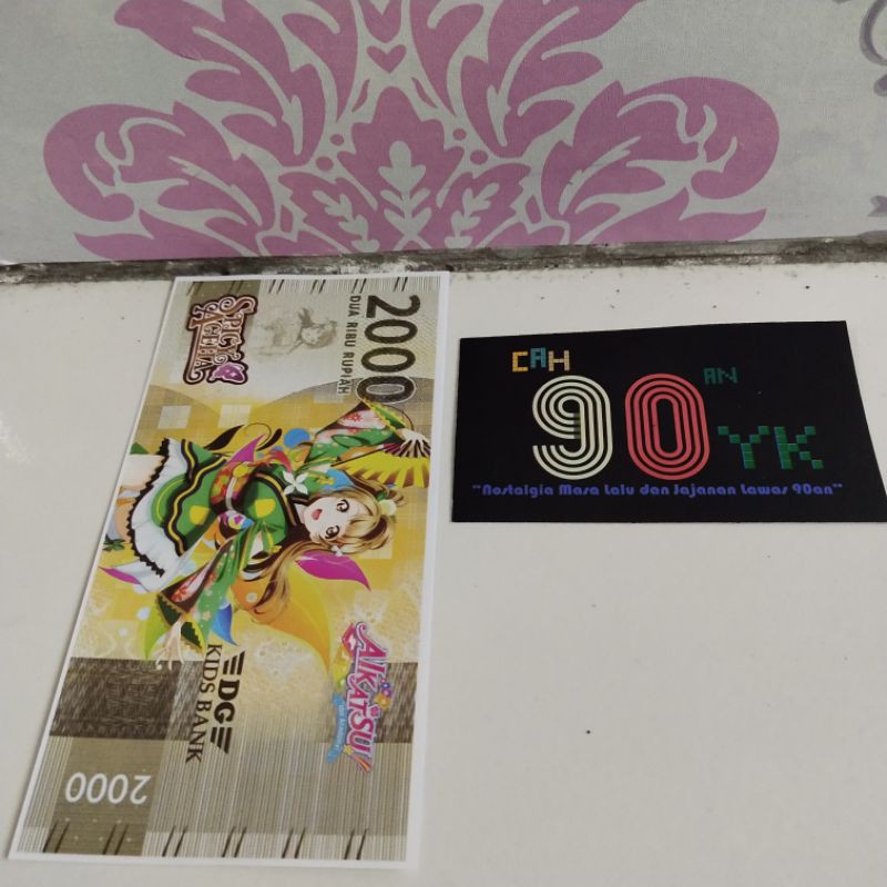 UANG UANGAN 2000 Rupiah Kartun 10pcs. MAINAN Anak 90an. MURAH.
