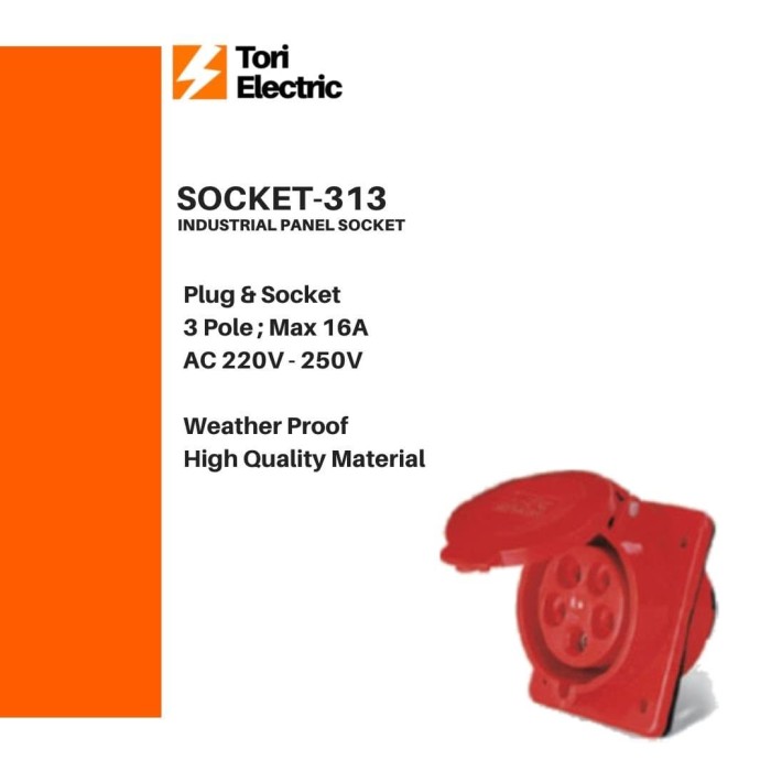 Industrial Panel Socket 313 3P 16A 3Pin 16A Plug-Socket