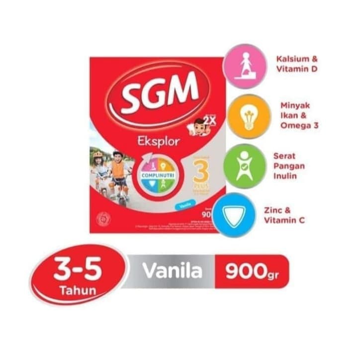 SGM Eksplor 3+ 900gr Madu/Vanilla/Coklat