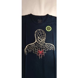 Kaos Anak Laki Laki Spiderman Glow Outline Rhymes Baju Cowok 4-12 Thn