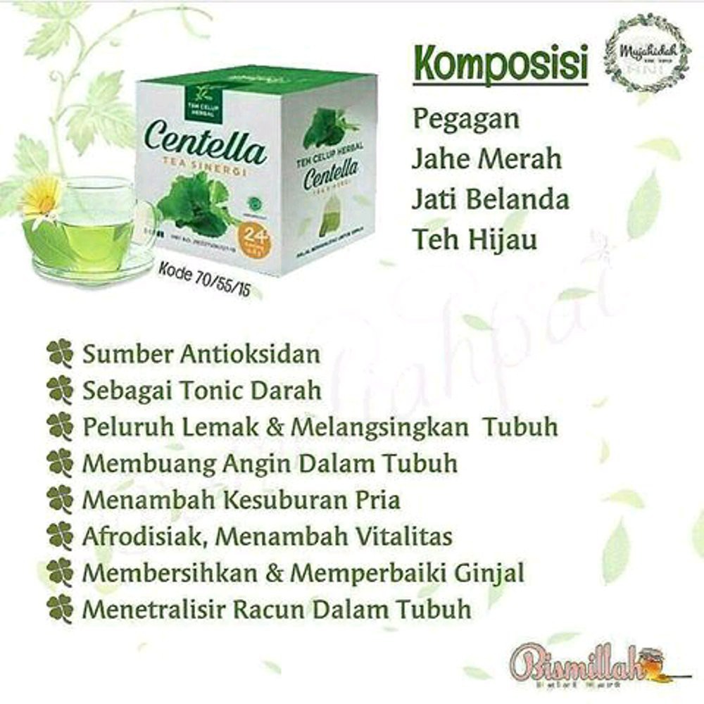 

CENTELLA TEA SINERGI - teh herbal dengan sejuta khasiat