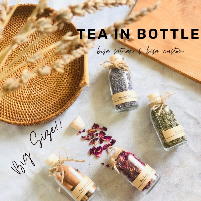 Organic&amp;Joy• Tea in Bottle Big Size (100ml,Hampers,tea gift,souvenir,hampers natal,suvenir teh,suvenir wedding)