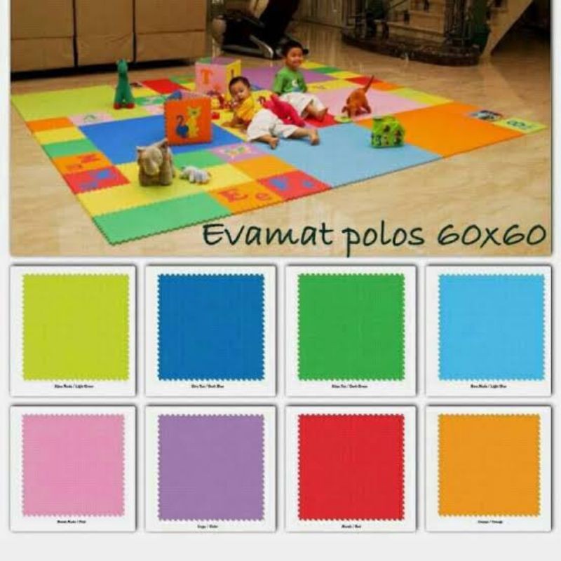 Matras Puzzle  60 x 60 Tbl 1 Cm isi 4 Pcs / Alas Lantai / Playmat / Karpet  / Alas Bermain anak