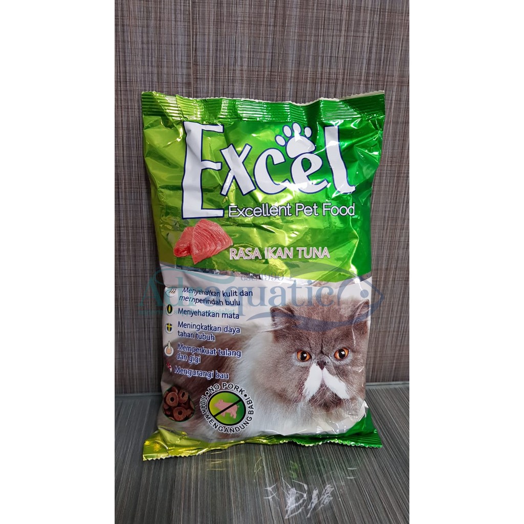 EXCEL EXCELLENT CAT FOOD RASA IKAN TUNA 500GR 500 GRAM MAKANAN KUCING  AQUARIUM