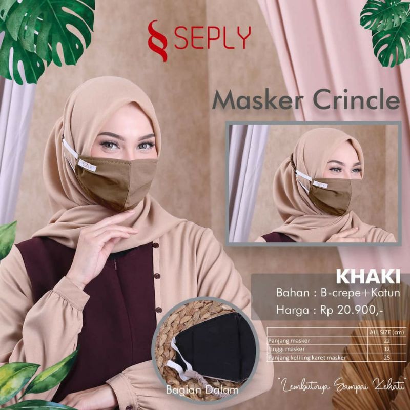 MASKER KAIN POLOS CRINCLE || SEPLY