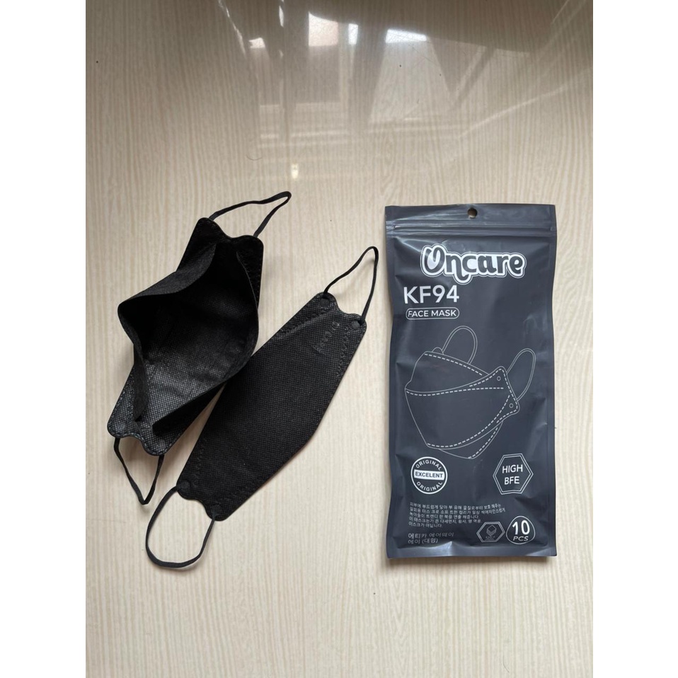 Masker / masker kf94  ful hitam oncare/ fasemask / masker kf94 / isi 10 / kf94