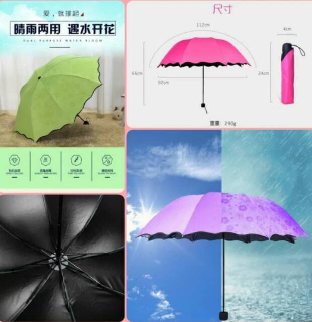 PAYUNG LIPAT AJAIB MAGIC UMBRELLA 3D ANTI UV