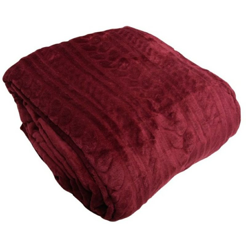 SELIMUT EMBOSS SUPER LEMBUT ARTHOME - MAROON