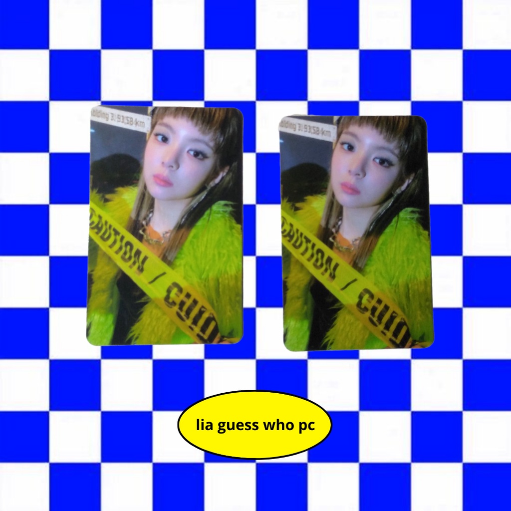 itzy lia guess who / lia garpol photocard pc