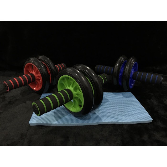 Fitness double wheels, Double Wheel, Ab Roller, Ab Roller, Iron Gym, Alat Fitness