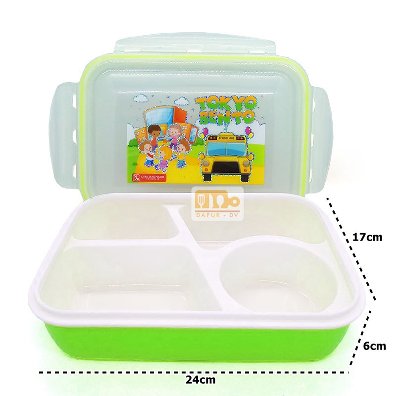 Lunch Box Tokyo Bento CJP 4 Sekat / Kotak Bekal Makan Premium/ Tempat Makan Anak