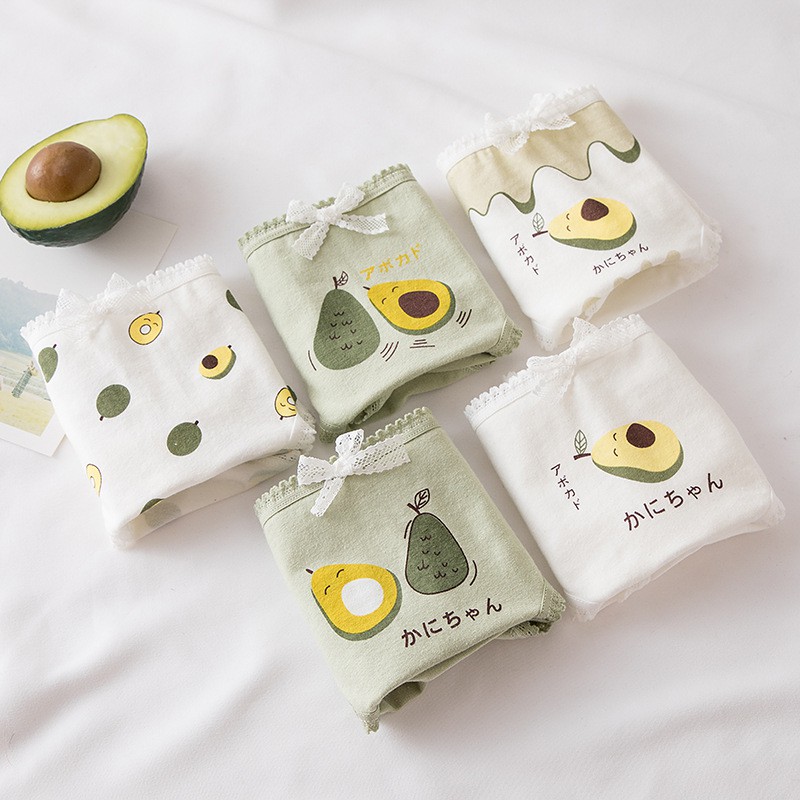 ❤ MIMI ❤ Celana Dalam Katun CD Wanita Sexy Cotton Cute Avocado Alpukat IMPORT TERLARIS TERMURAH