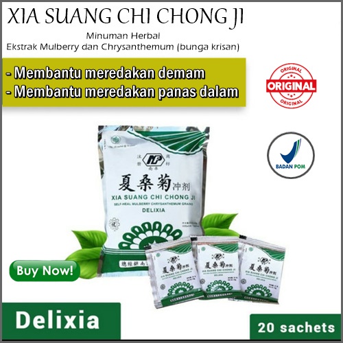 

ORIGINAL Obat herbal panas dalam xia suang chi chong ji bpom obat demam cina Delixia Sachet