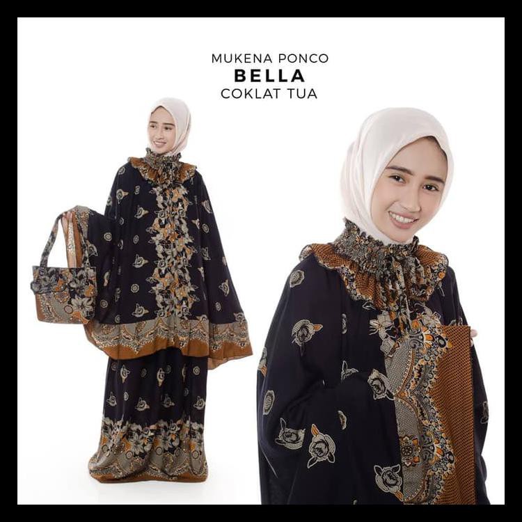 MUKENA DEWASA PONCO BELLA COKLAT TUA