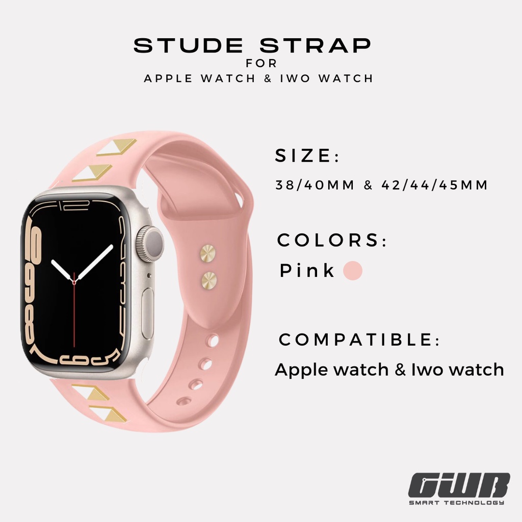 STRAP STUDE  ( IWO / APPLE WATCH / IWATCH) ( strap saja belum termasuk jam tanhan )