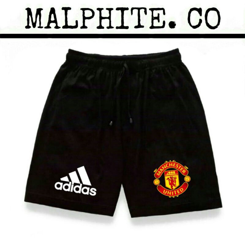 Celana Pendek Boxer Motif Logo Gambar Lambang Club Klub Bola Manchester United MU Emyu The Red Devil
