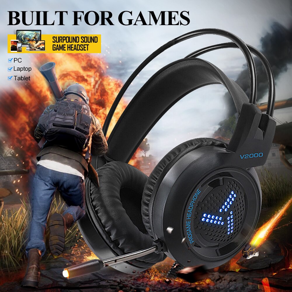 Headset Gaming LED Hedset Geming RGB Earphone Game Super Bass mic Hetset Gaming Ligtning Murah JS50