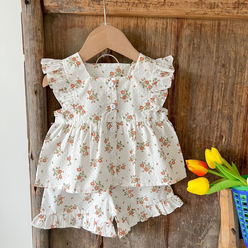 0-18bln || SETELAN BAJU + CELANA SET ATASAN BAYI ANAK PEREMPUAN catalog DDWJ DB