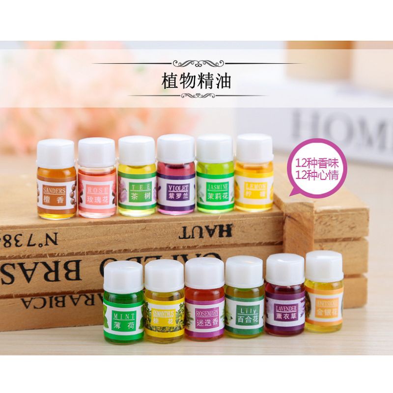 12 Pcs Aroma Essential Fragrance Oil Aromatherapy 3ml