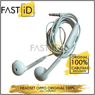 HEADSET OPPO R9 ORIGINAL COPOTAN / EARPHONE OPPO ASLI