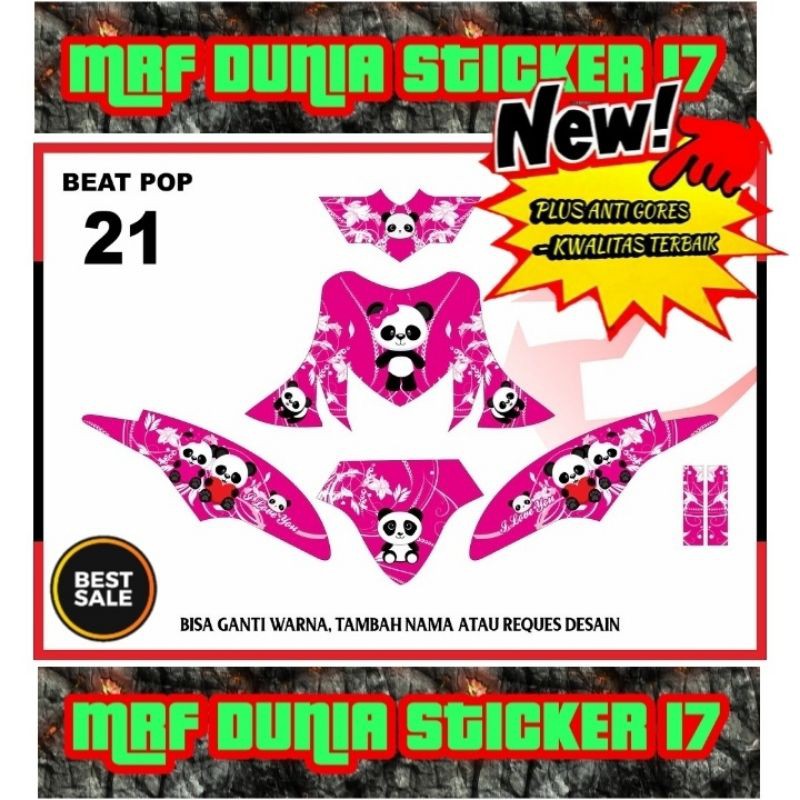 sticker dekal beat pop full body decal beat pop stiker  beat pop motor beat pop full body 21