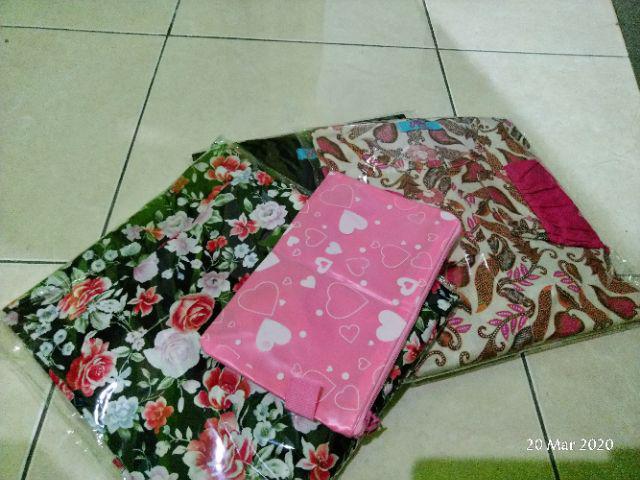 Gamis Katun Jepang Ory Batik Motif Kombinasi Polos Model Fahira Batika